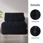 Canapé-lit pliant en velours côtelé, 8 places