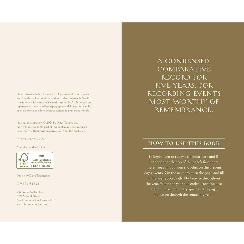 Journal doré d'une ligne par jour