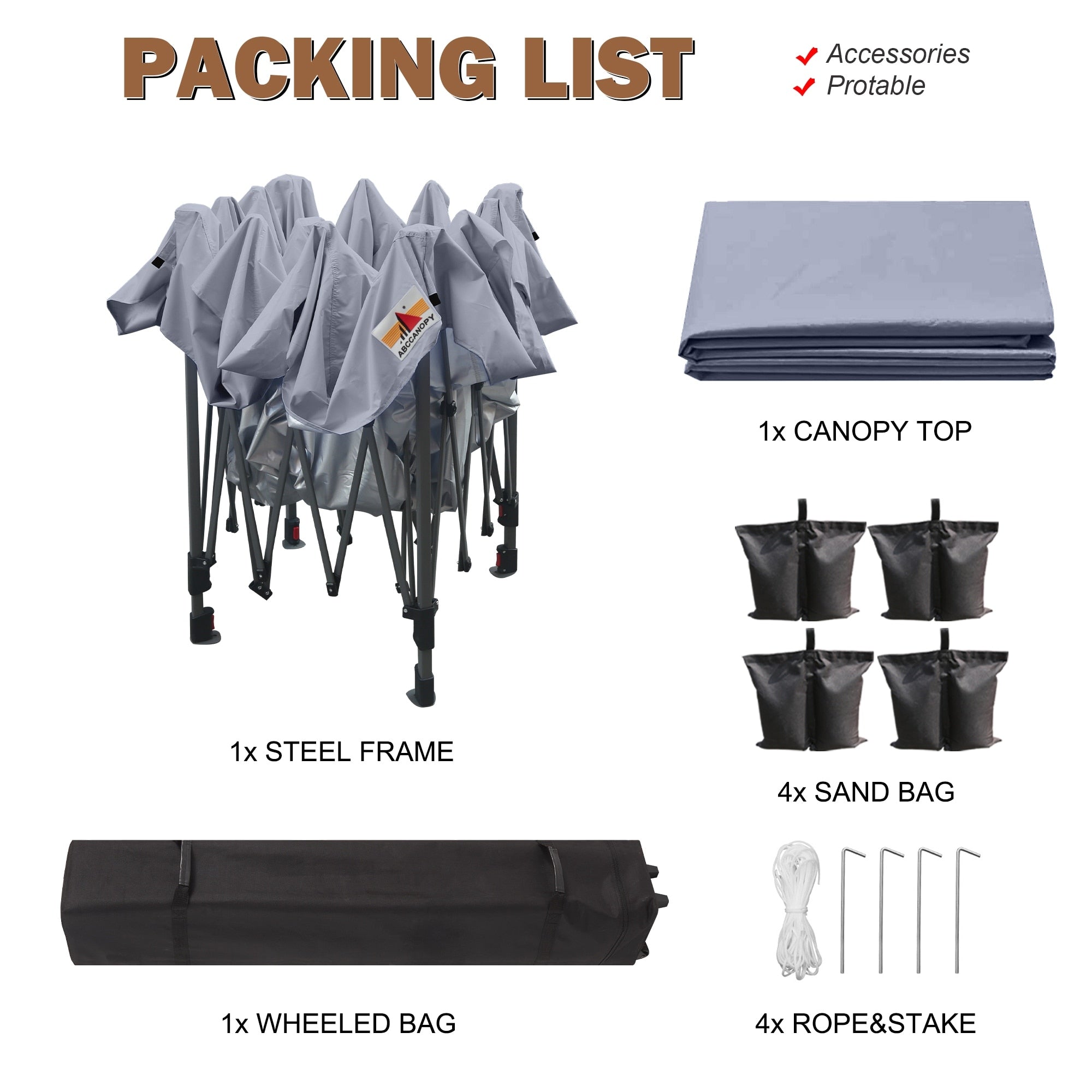 ABCCANOPY Tente-auvent extérieure durable et facile à monter