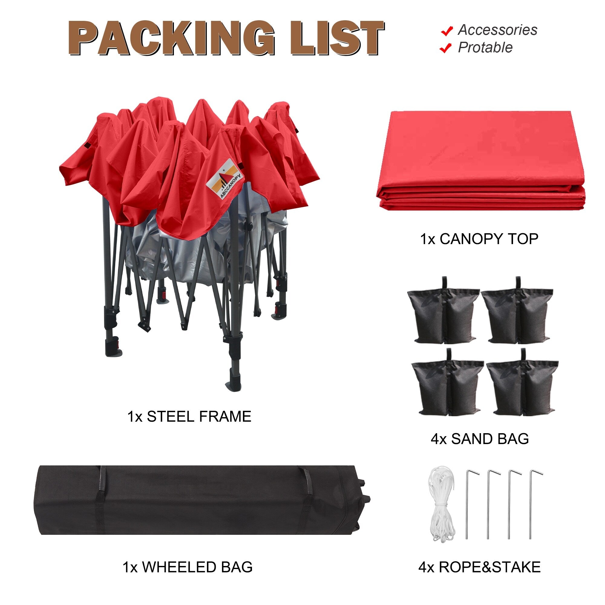 ABCCANOPY Tente-auvent extérieure durable et facile à monter