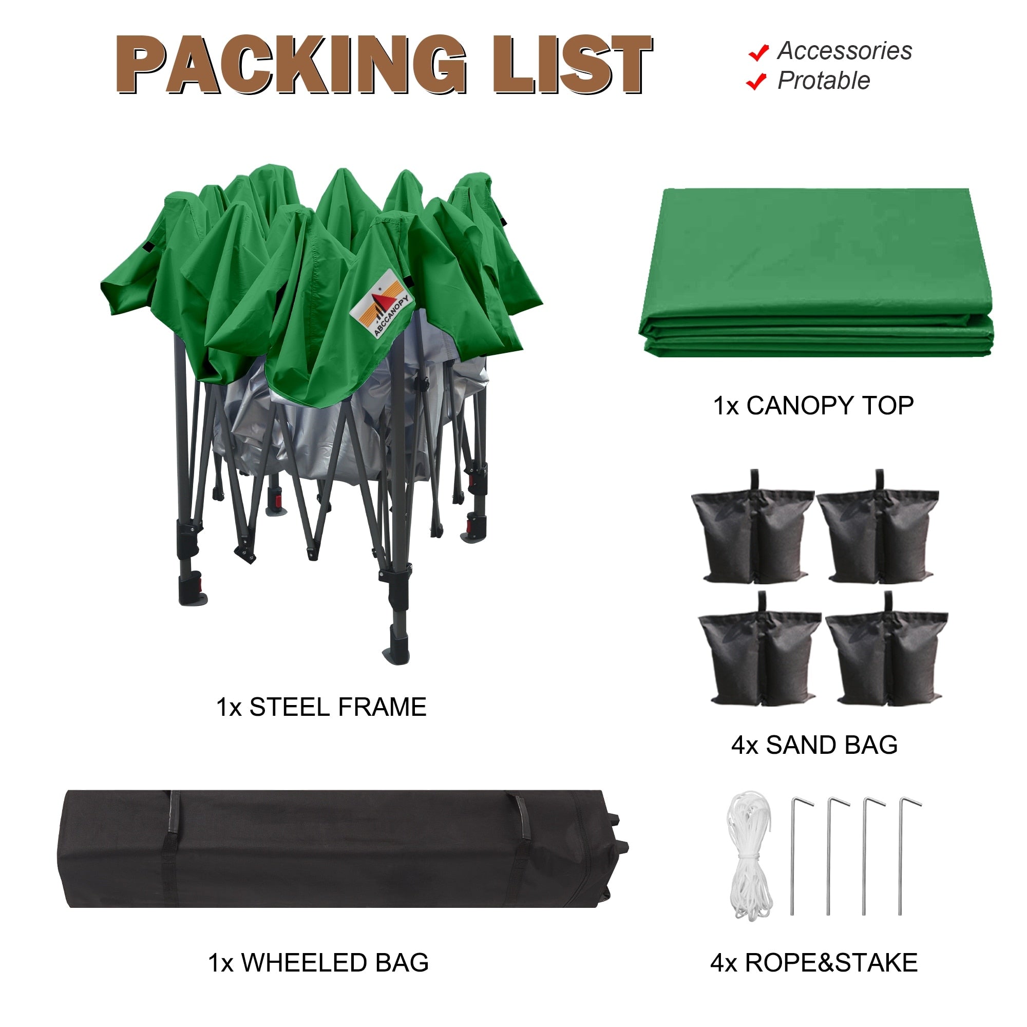 ABCCANOPY Tente-auvent extérieure durable et facile à monter