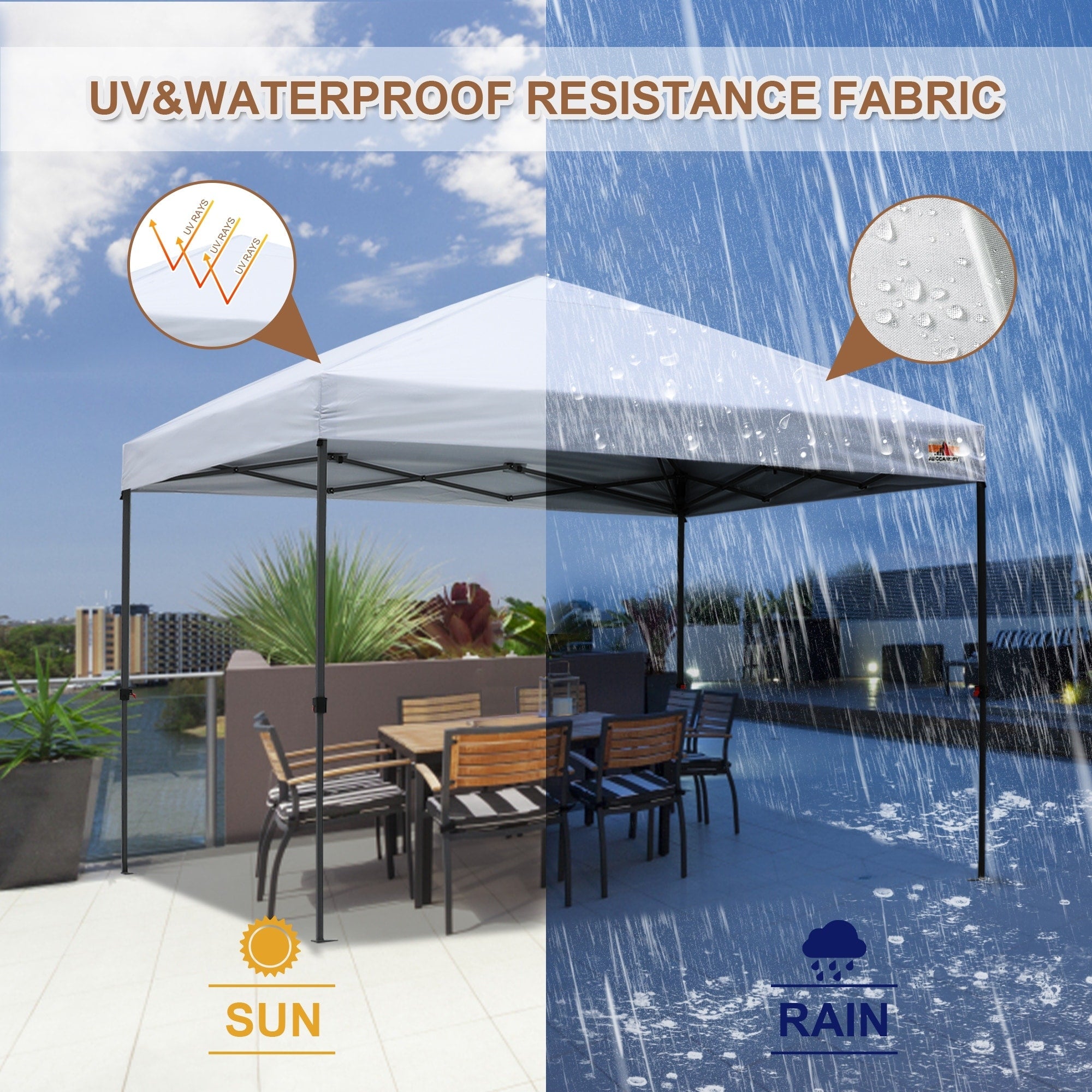 ABCCANOPY Tente-auvent extérieure durable et facile à monter