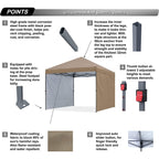 ABCCANOPY Tente-auvent extérieure durable et facile à monter