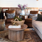 Fauteuil pivotant en cuir Murphey couleur châtaigne Stetson