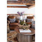 Table basse ovale cannelée Reece