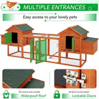 Poulailler AECOJOY 144'' Grand enclos, cage à volailles en bois