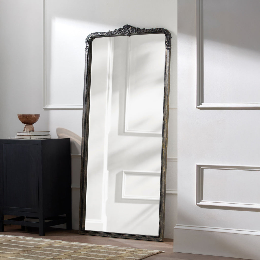 Miroir pleine longueur Aaliyah en noir naturel