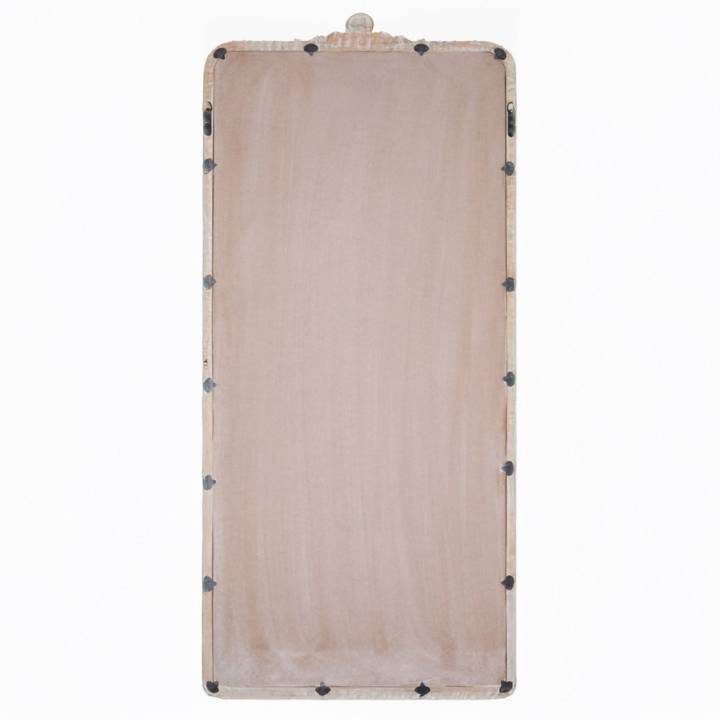 Miroir pleine longueur Aaliyah en blanc vieilli