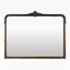 Miroir de cheminée Aaliyah en noir naturel