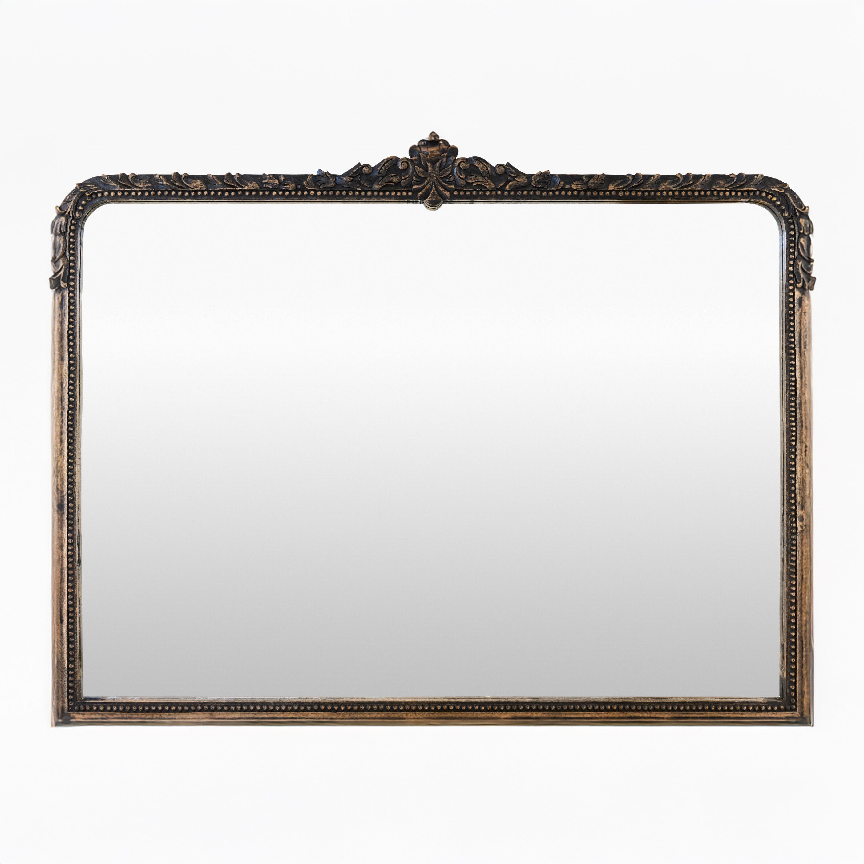 Miroir de cheminée Aaliyah en noir naturel