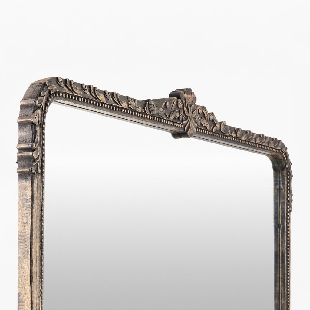 Miroir de cheminée Aaliyah en noir naturel