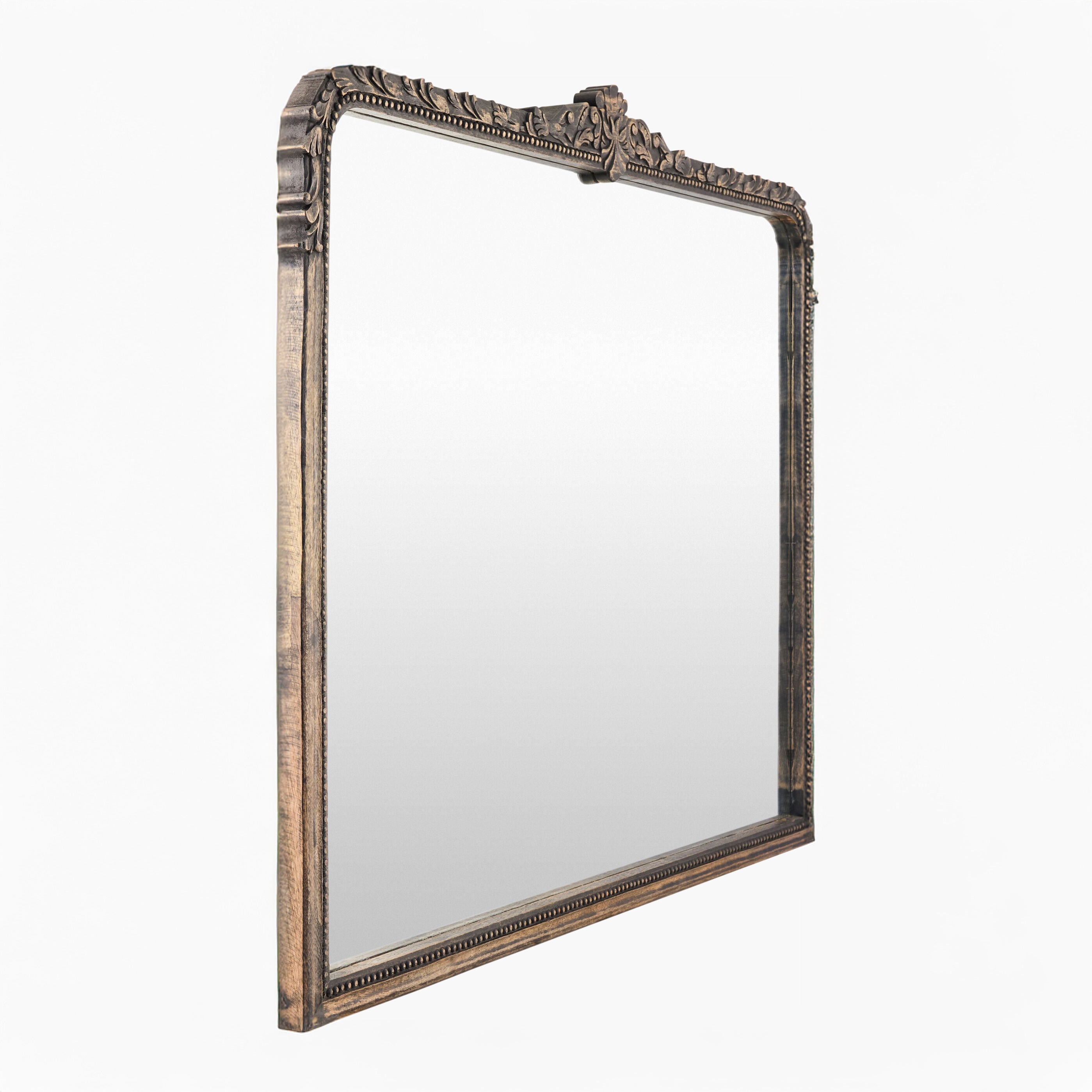 Miroir de cheminée Aaliyah en noir naturel