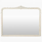 Miroir de cheminée Aaliyah en blanc vieilli