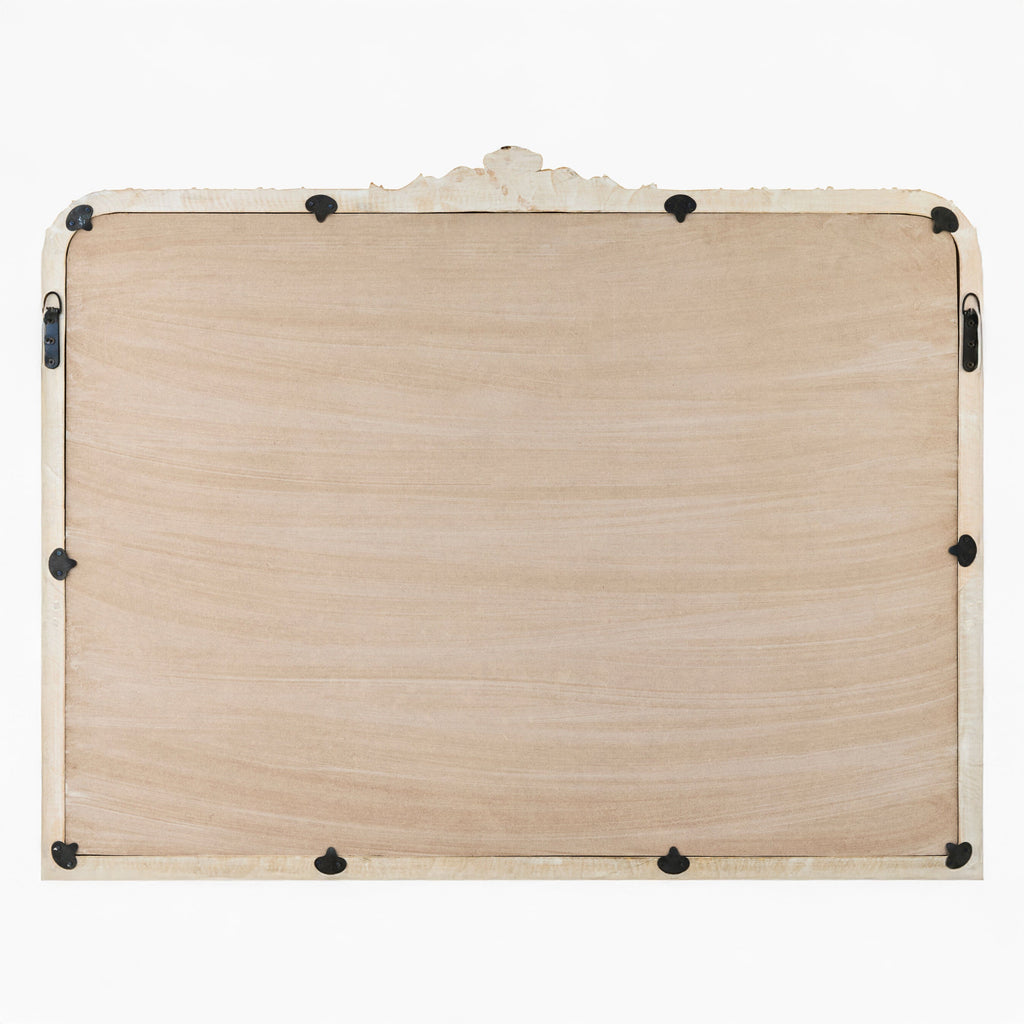 Miroir de cheminée Aaliyah en blanc vieilli