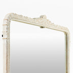 Miroir de cheminée Aaliyah en blanc vieilli