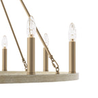 Lustre Acroma style ferme à 12 lumières, forme roue de chariot, 101,6 cm (40 po), homologué UL - Profondeur : 101,6 cm (40 po) ; Hauteur : 350 cm (138 po).