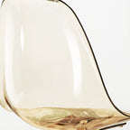 Chaise de bureau à roulettes pivotante en acrylique, sans accoudoirs et réglable en hauteur