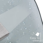 Chaise de bureau à roulettes pivotante en acrylique, sans accoudoirs et réglable en hauteur