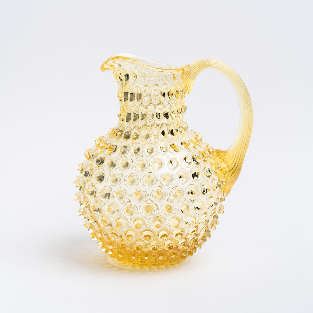 Pichet à clous en verre jaune