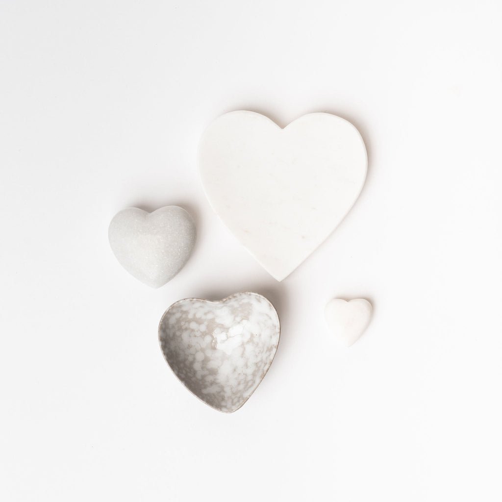 Cœur de marbre blanc 