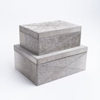 Boîtes en cuir de vache Jackson