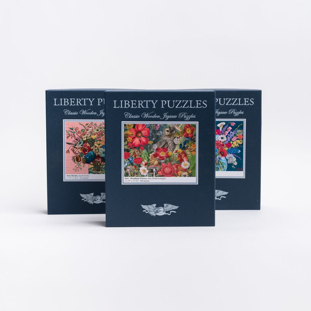Hibou Liberty Puzzles avec fleurs des bois