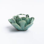 Porte-bougie chauffe-plat succulente - Vert
