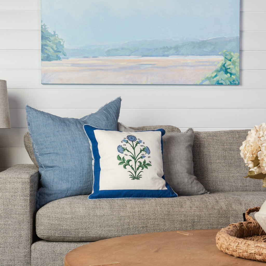 Coussin carré Lina Linen 20 en gris