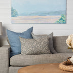 Coussin carré Lina Linen 24 en bleu arctique