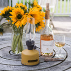 Lanterne LED lumineuse et sonore avec haut-parleur, couleur jaune moutarde