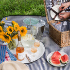 Grand plateau en émail blanc