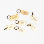 Porte-clés rectangulaire en laiton 802