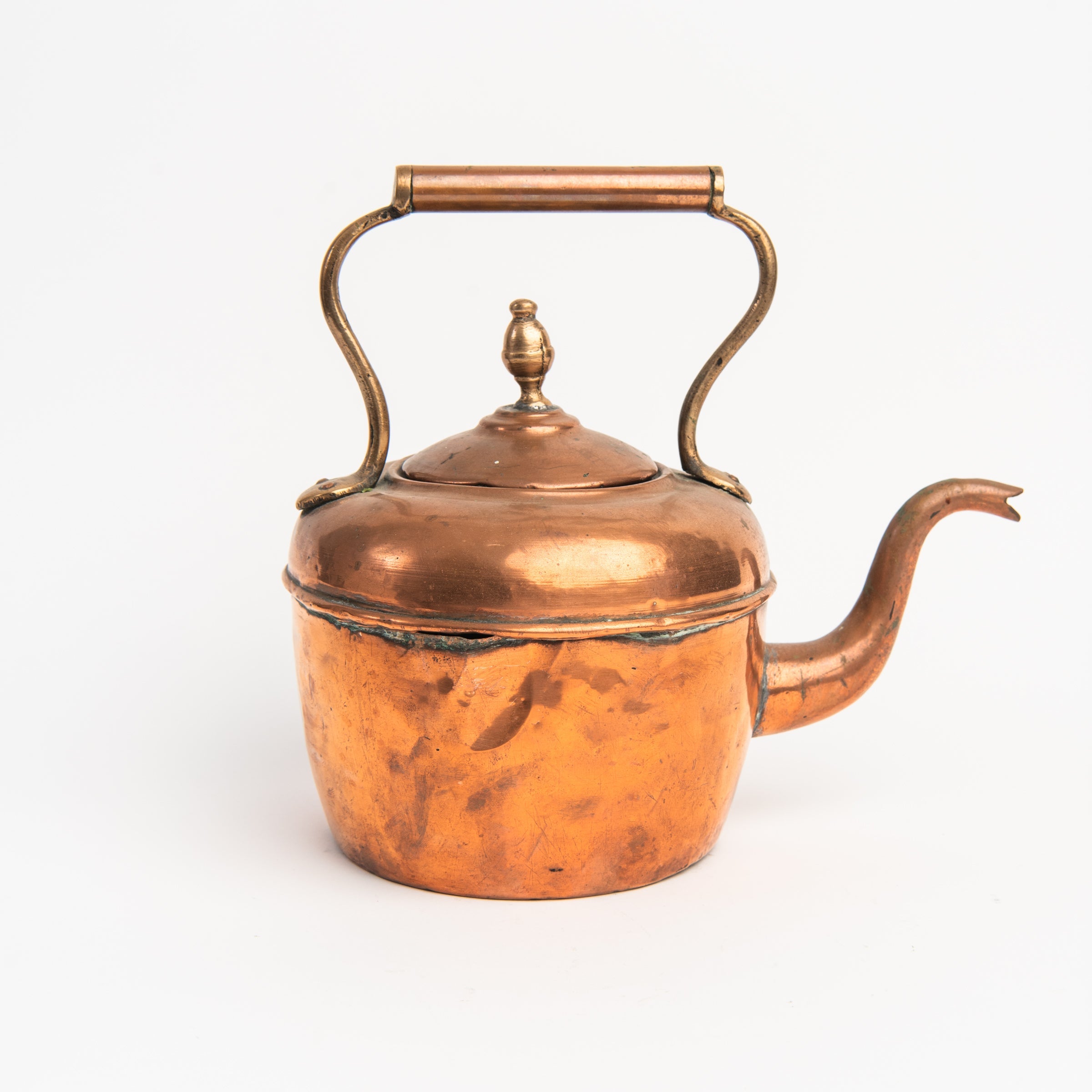 Bouilloire en cuivre vintage, vers 1880-1920