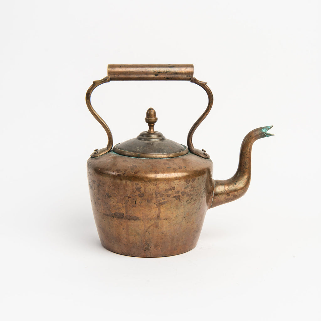 Bouilloire en cuivre vintage, vers 1850-1900