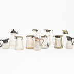 Pichet à sirop vintage en verre pressé