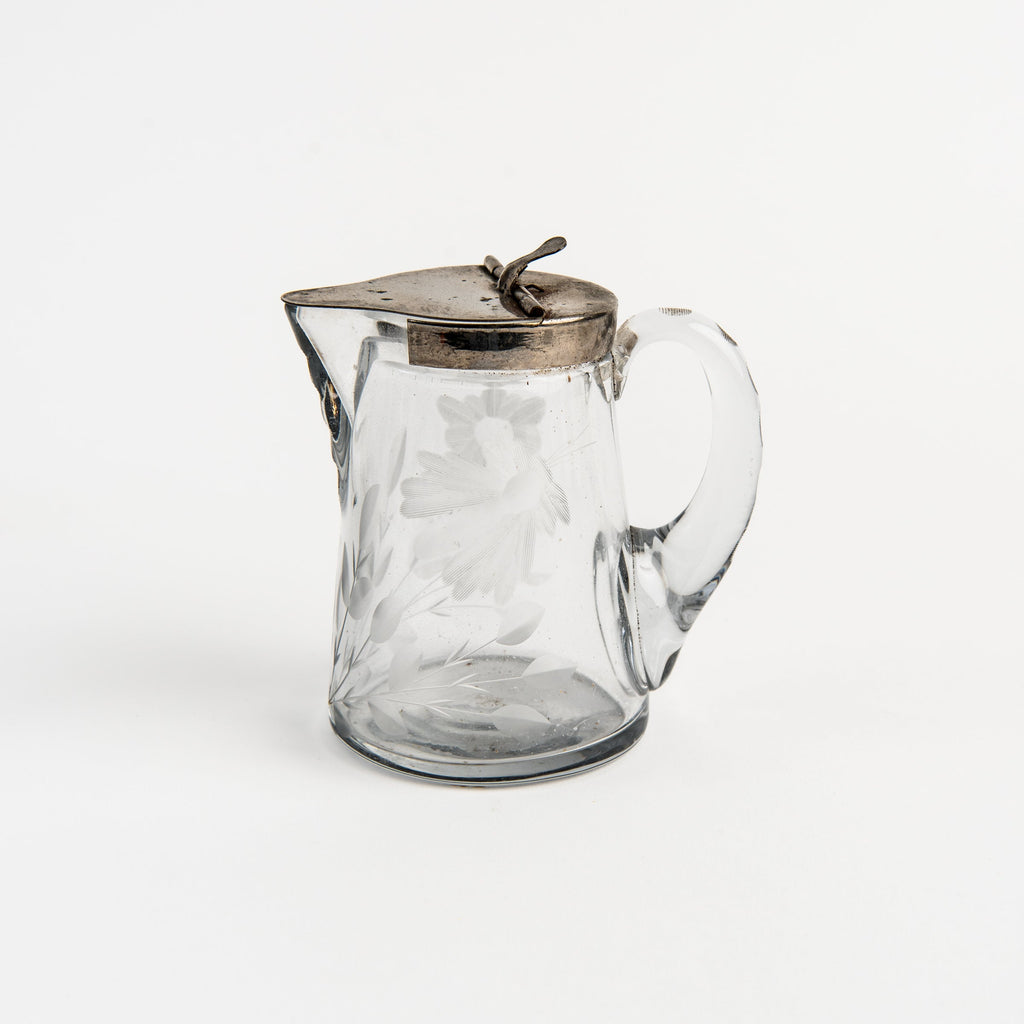 Pichet à sirop de blé vintage gravé