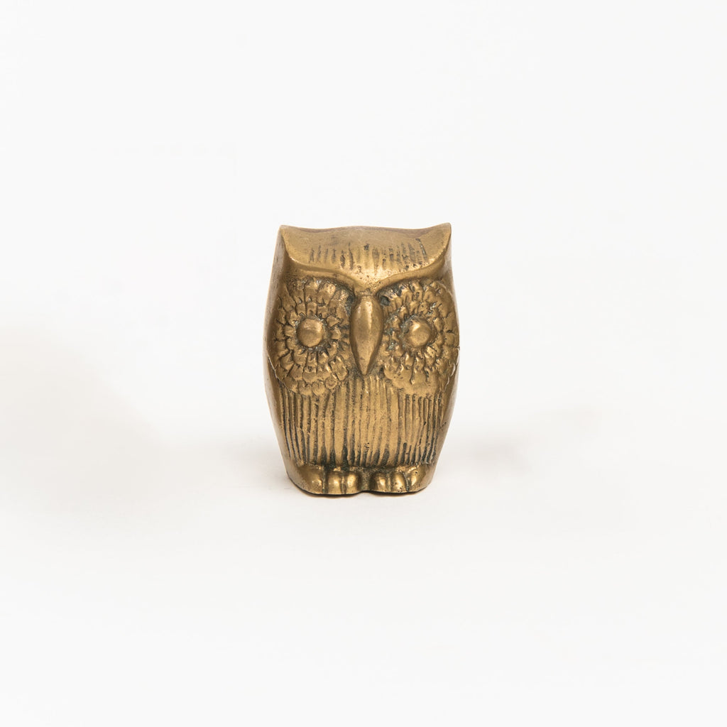Hibou en laiton vintage