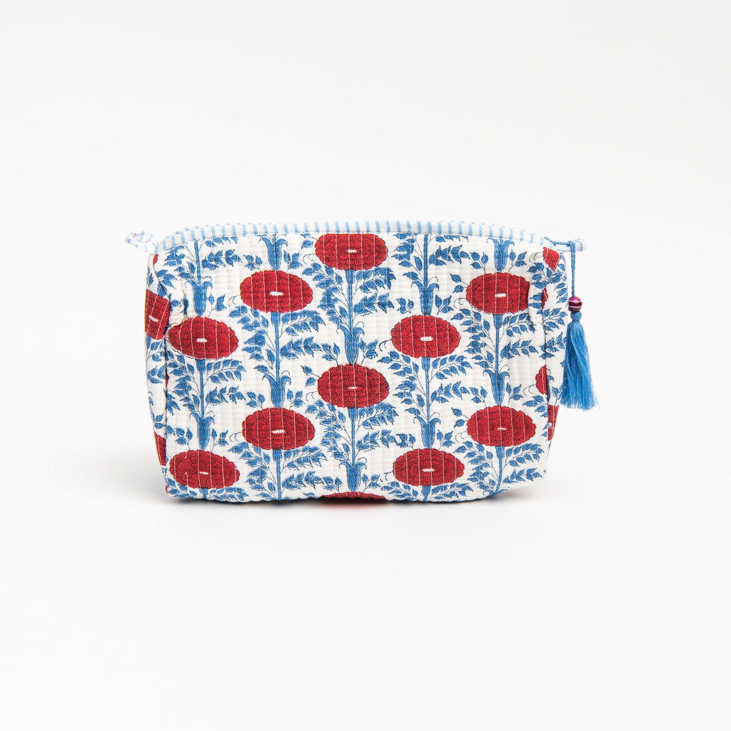 Trousse de toilette à motif coquelicot