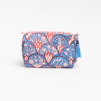 Trousse de toilette à imprimé bleuet