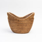 Seau à champagne en rotin avec insert en acrylique