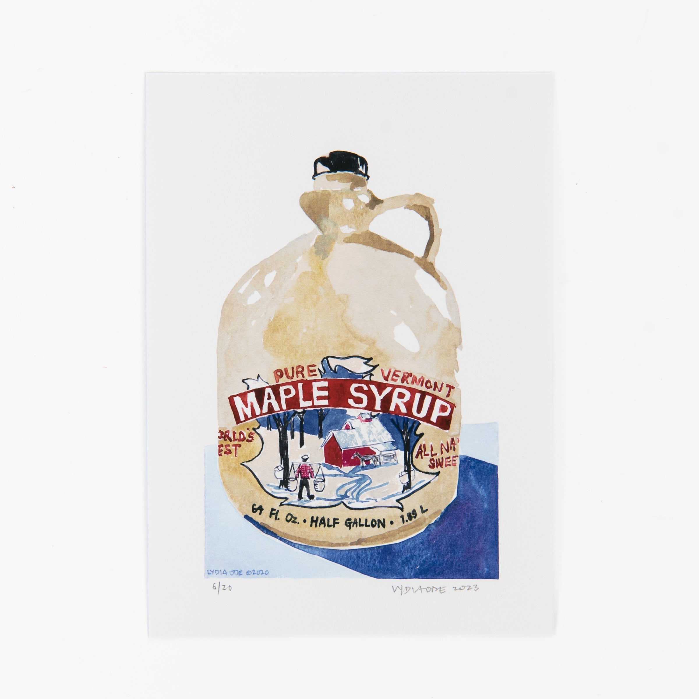 Sirop d'érable, impression 5 x 7