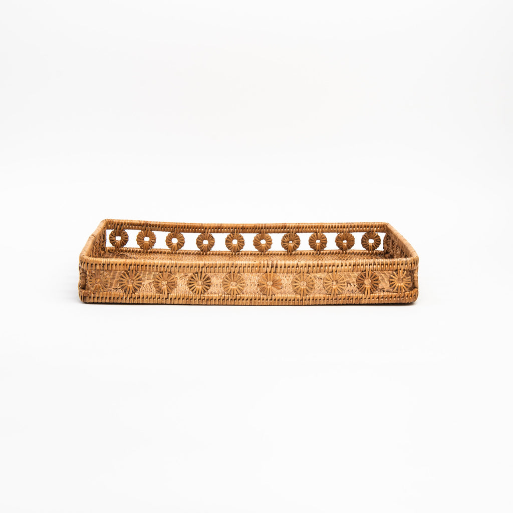 Plateau rectangulaire en rotin Ingrid