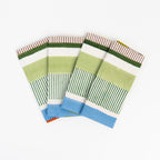 Serviettes de table à rayures modernistes, lot de 4