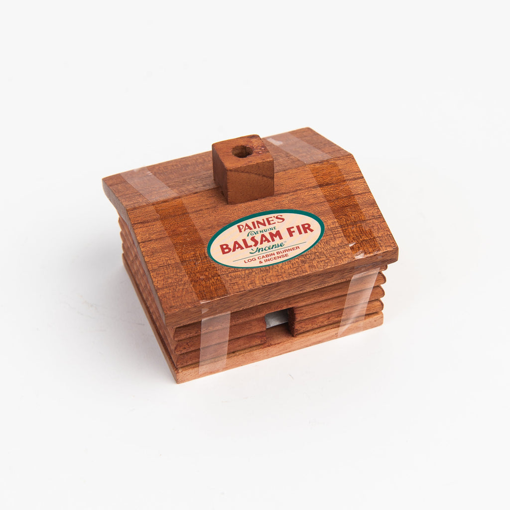 Porte-encens en forme de cabane en rondins de Paine