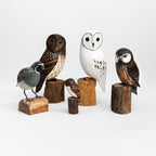 Scie à main en bois sculptée en forme de hibou