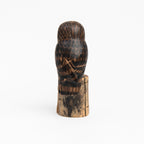 Scie à main en bois sculptée en forme de hibou