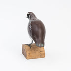 Caille en bois sculptée à la main