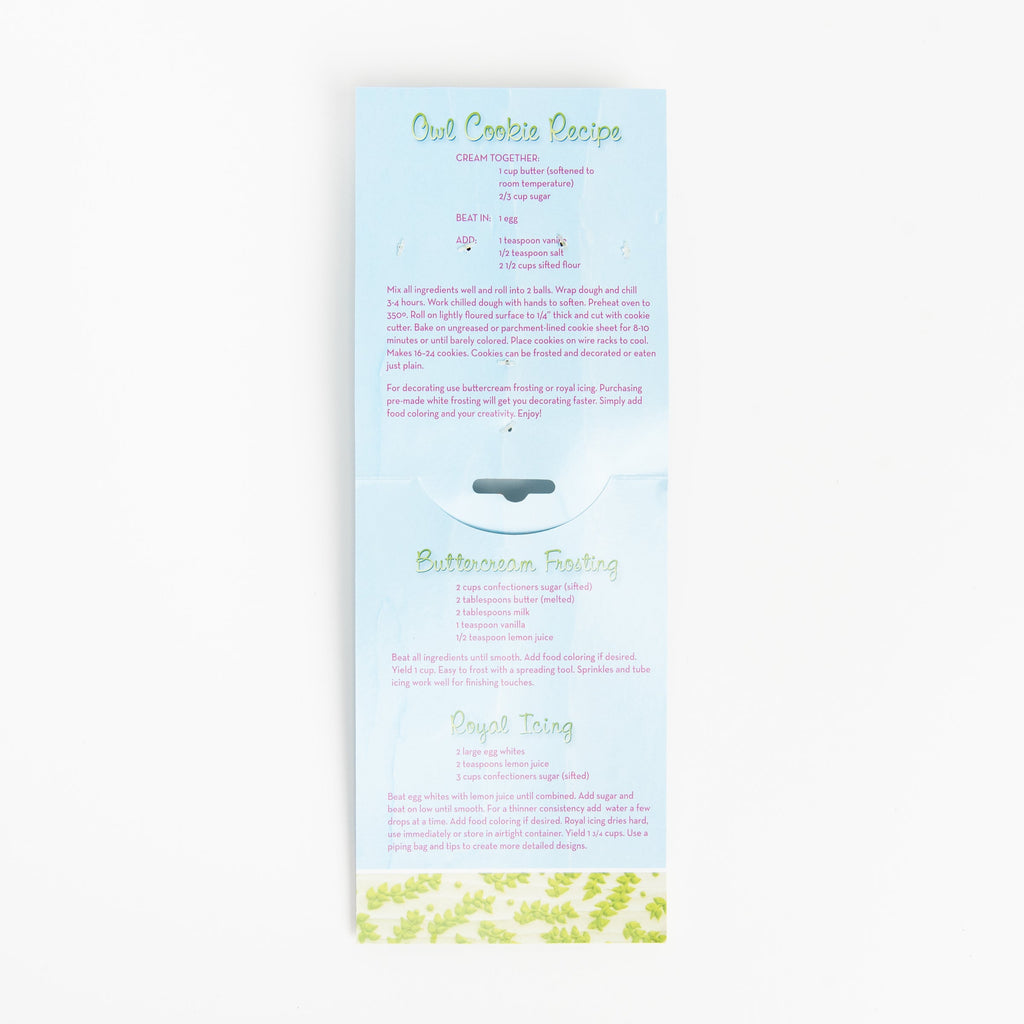 Emporte-pièce hibou avec fiche recette