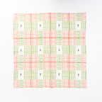 Serviettes de table en lin à carreaux de Noël