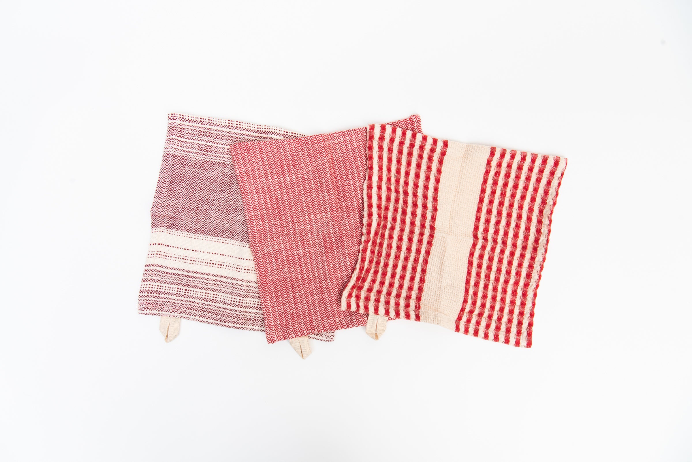 Torchons à rayures de Noël, lot de 3